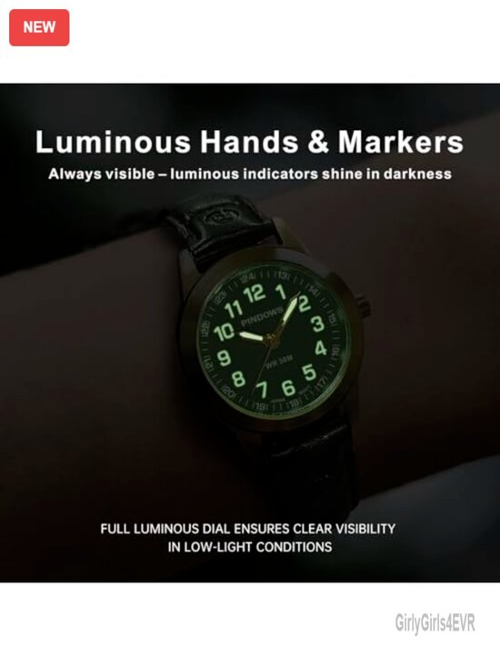 Classic Business Analog Quartz Small Ladies Watch with Luminous Dial, 3ATM